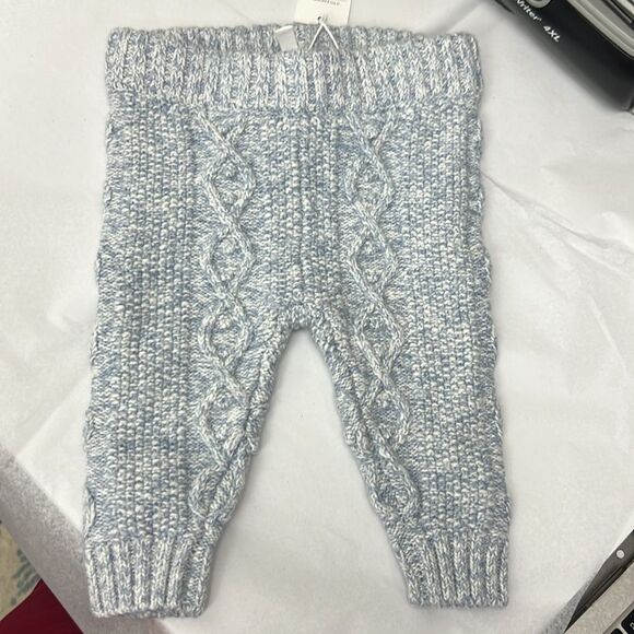 Janie and Jack 100047777 Blue The Cozy Cable Knit Baby Pant size 0-3 months NWT - Picture 6 of 10